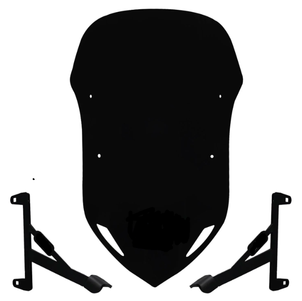 SYM MMBCU 2023-2024 Uyumlu Ön Cam Siyah-ŞEFFAF